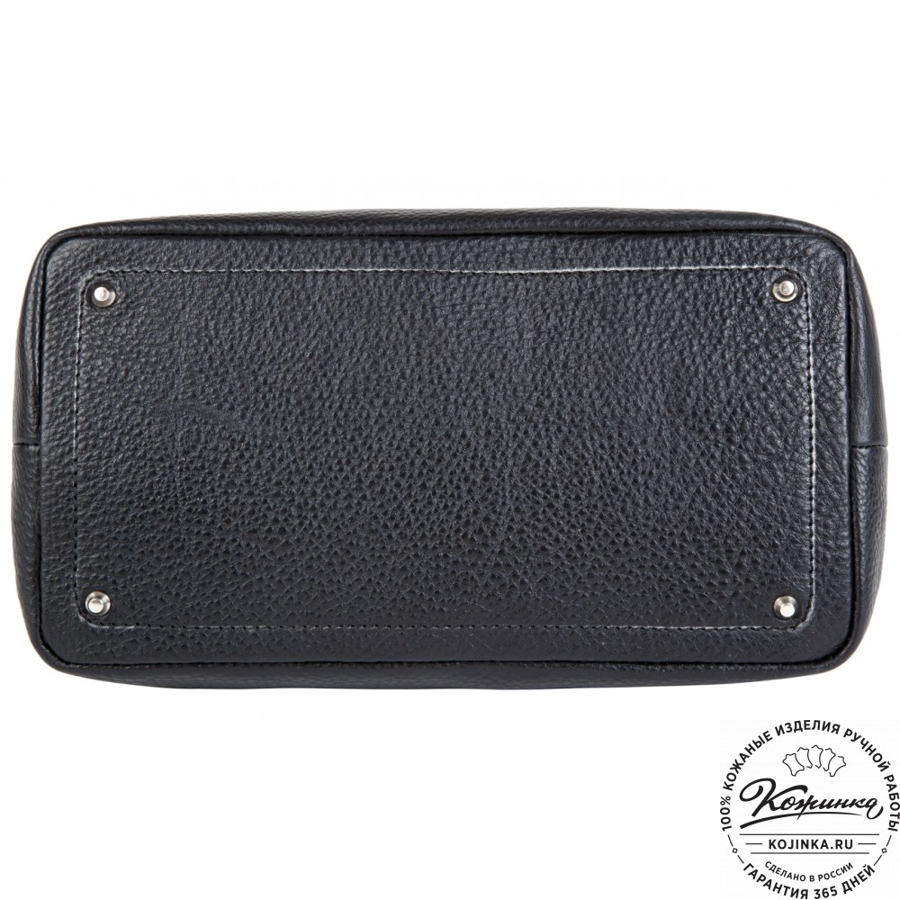 Женская кожаная сумка-трансформер "Валентино" (черная)